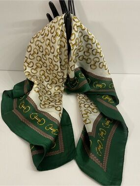 Scarf Square Green/Gold